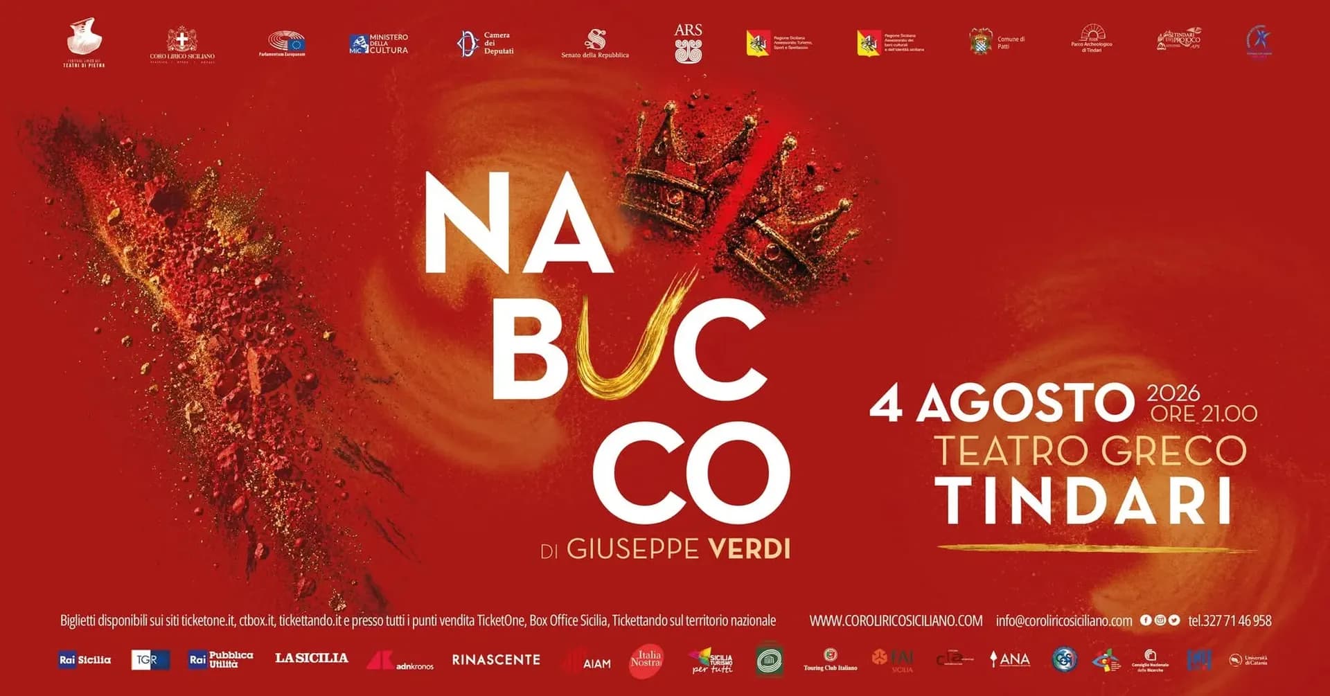 Locandina del Nabucco al Teatro Greco di Tindari